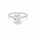 Oval Cut 2+ Carats Lab-Grown Diamond Engagement Ring - 14k gold - IGI Certified