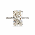 Rectangular Radiant 3+ Carats Lab-Grown Diamond Engagement Ring