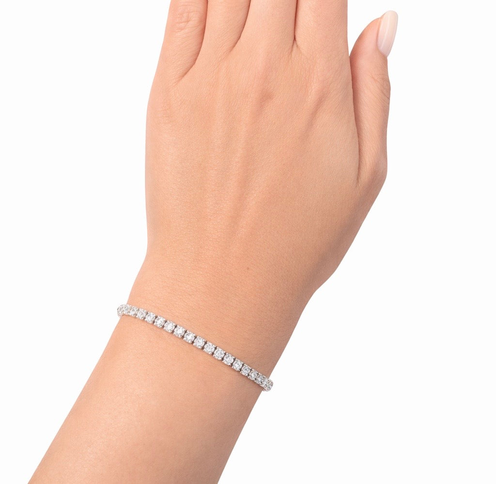 5+ Carats Diamond Tennis Bracelet - Gold - IGI certified