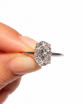 2+ carats Oval Cut Diamond Engagement Ring - 14K Gold - IGI certified