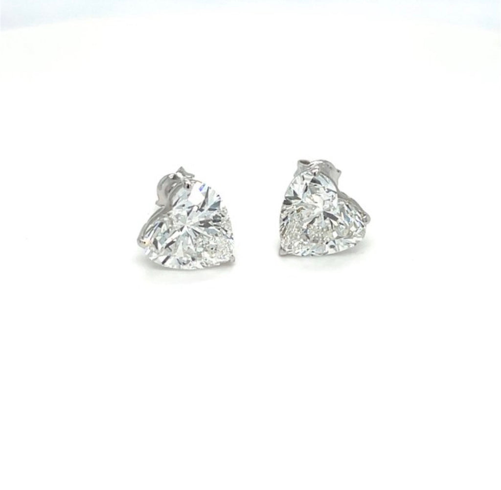 2+ Carats Diamond Earrings - 14K White Gold -  IGI Certified
