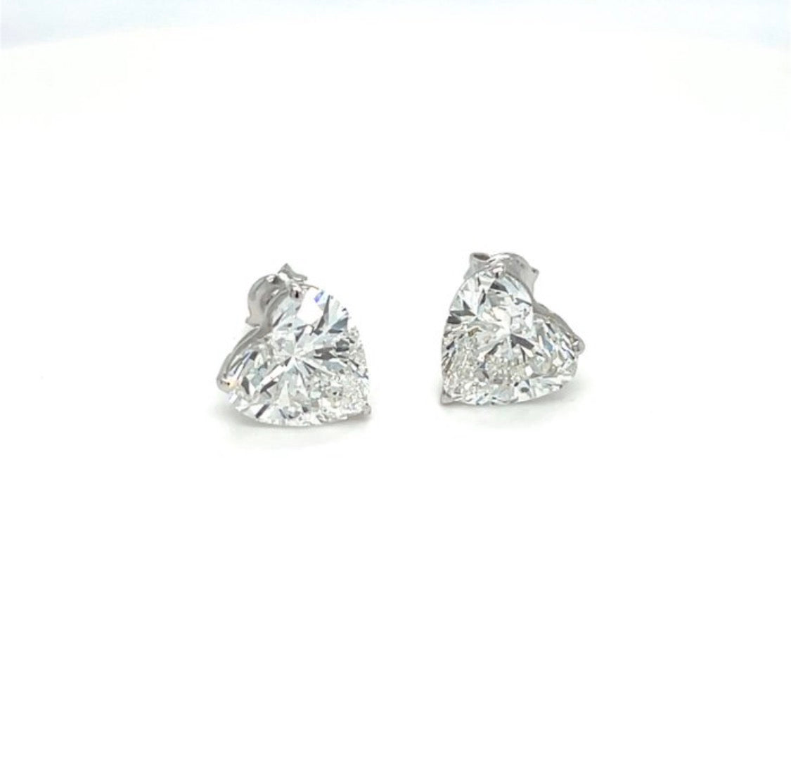 2+ Carats Diamond Earrings - 14K White Gold -  IGI Certified