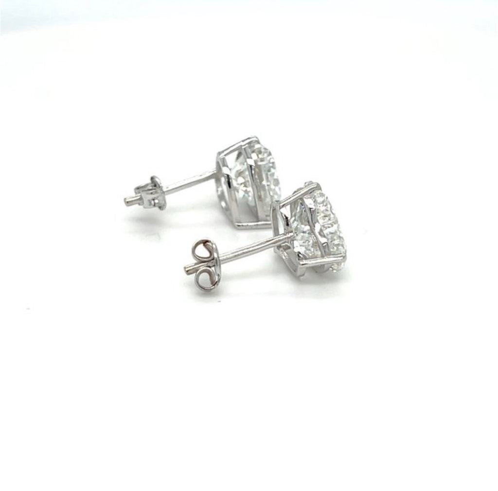 2+ Carats Diamond Earrings - 14K White Gold -  IGI Certified