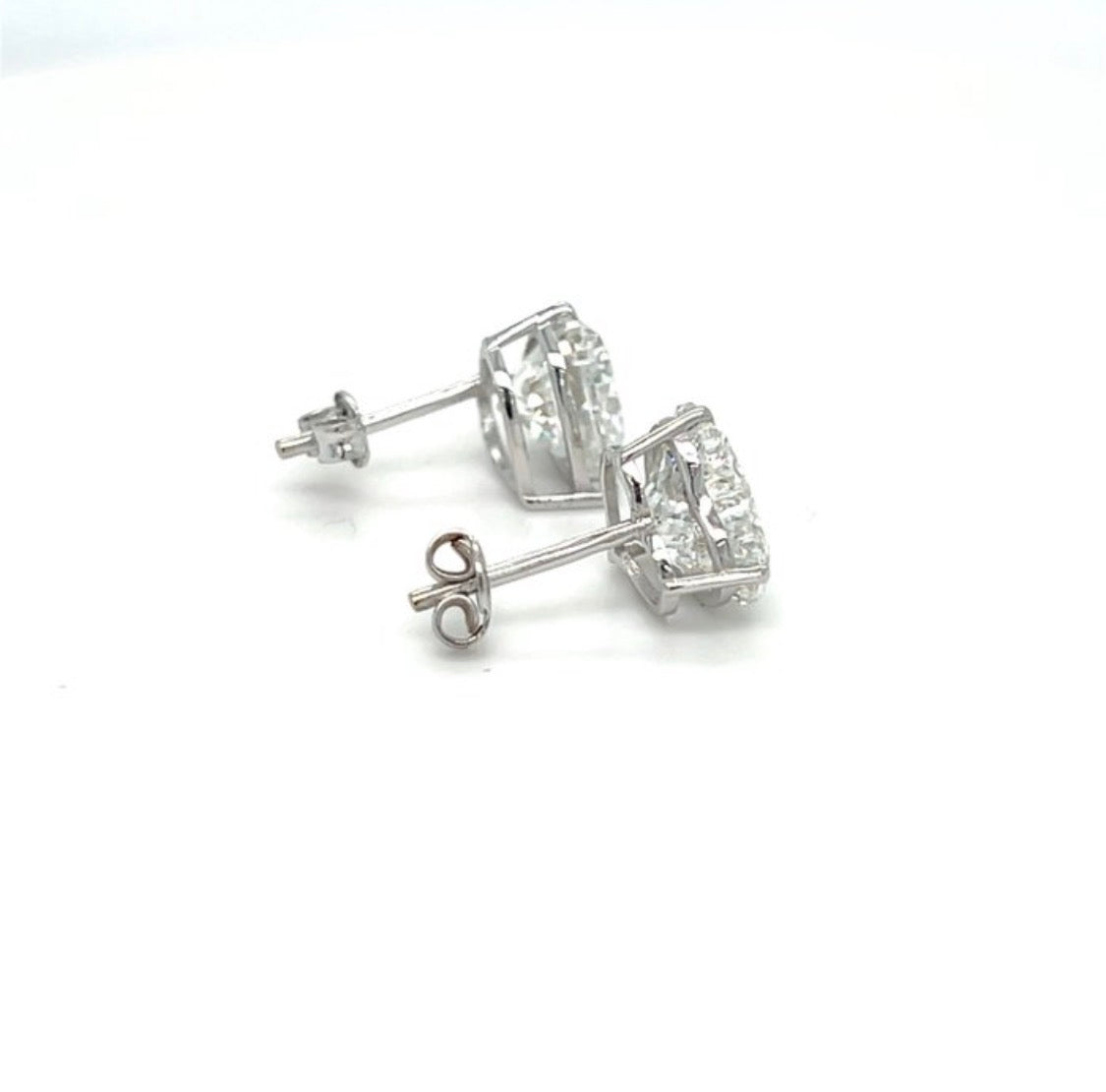 2+ Carats Diamond Earrings - 14K White Gold -  IGI Certified