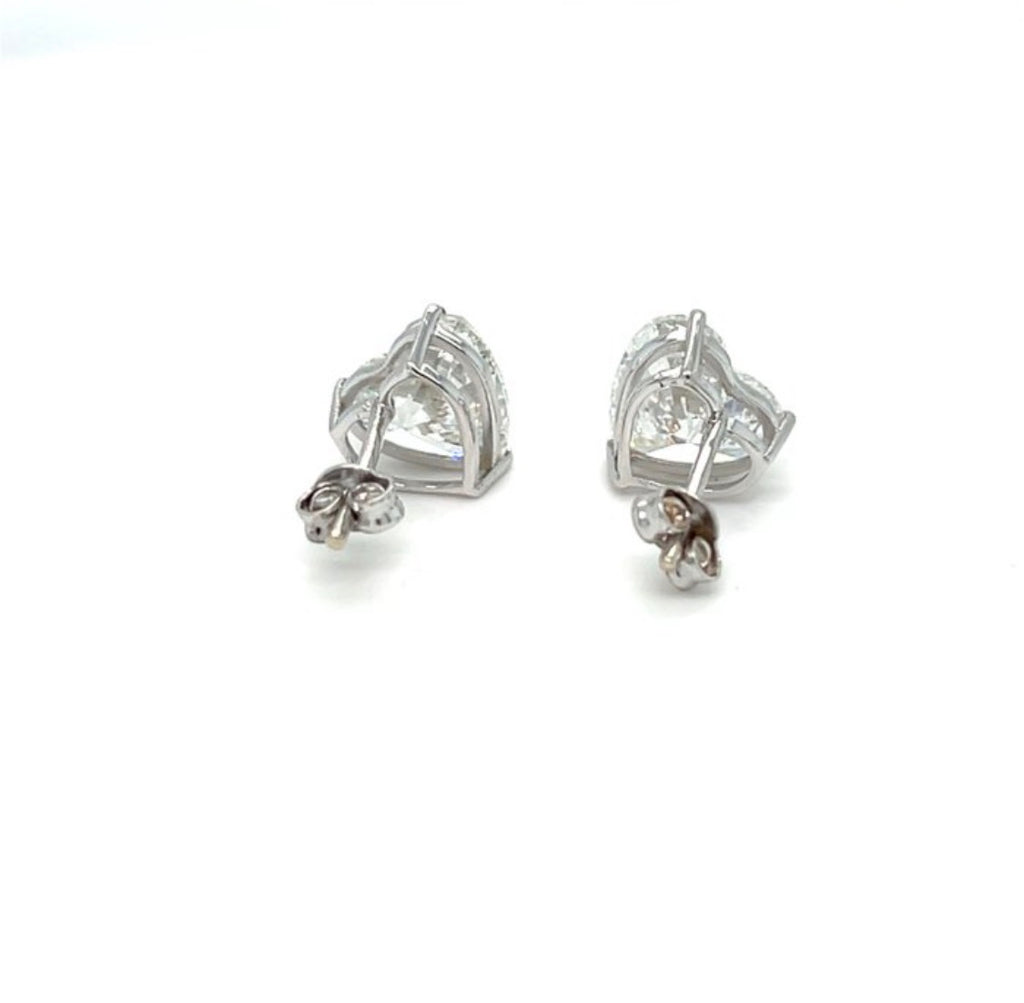 2+ Carats Diamond Earrings - 14K White Gold -  IGI Certified