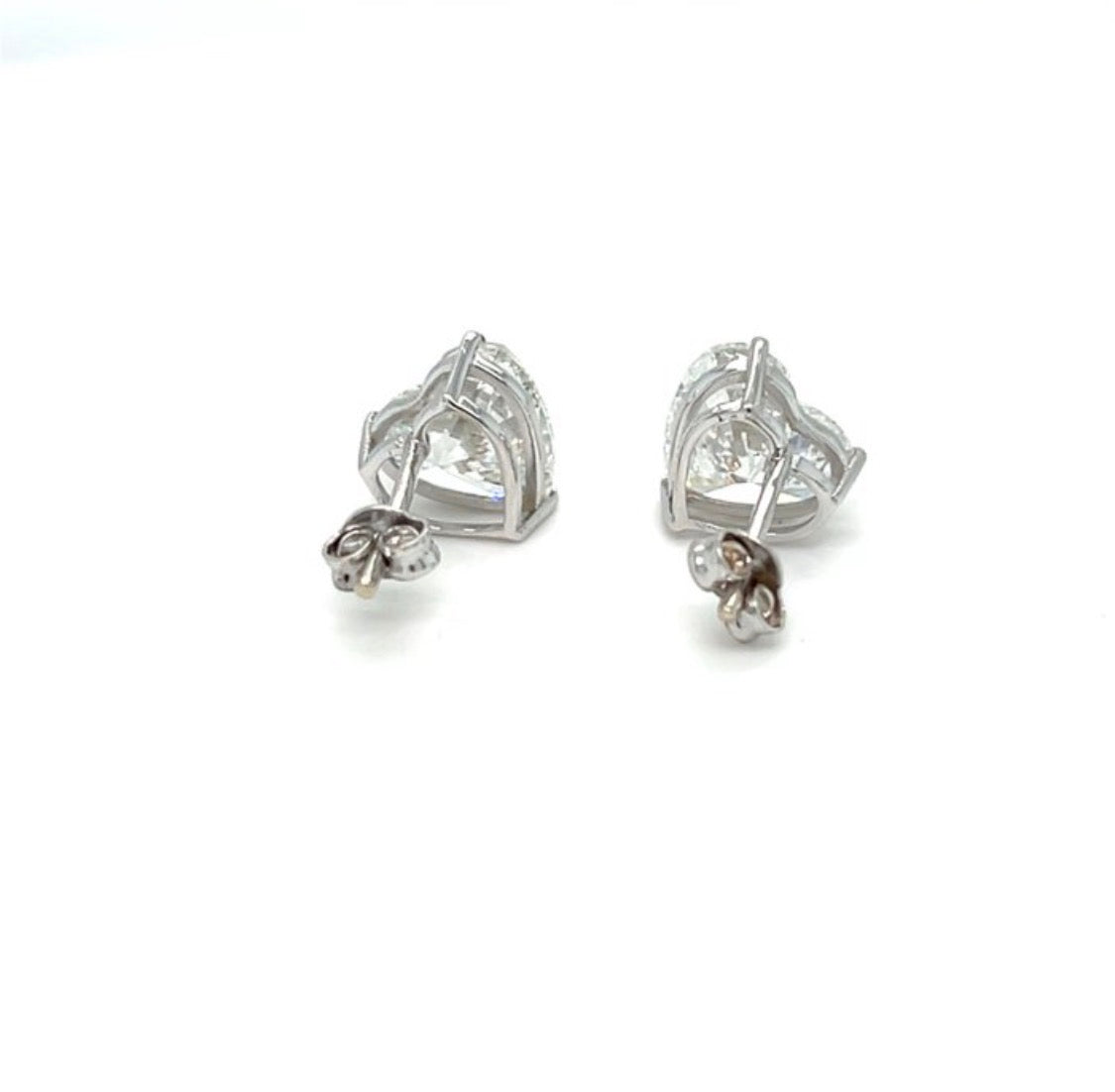 2+ Carats Diamond Earrings - 14K White Gold -  IGI Certified