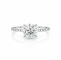 2+ Carats Diamond Engagement Ring - 14K White Gold - IGI Certified