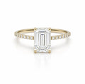 3+ Carat Lab-Grown Diamond Engagement Ring - 14K yellow gold - IGI certified